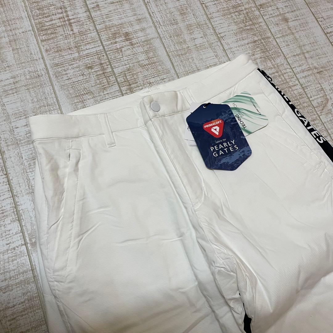 新品 パーリーゲイツ パンツ 中綿 プリマロフト ホワイト Mサイズ（4）