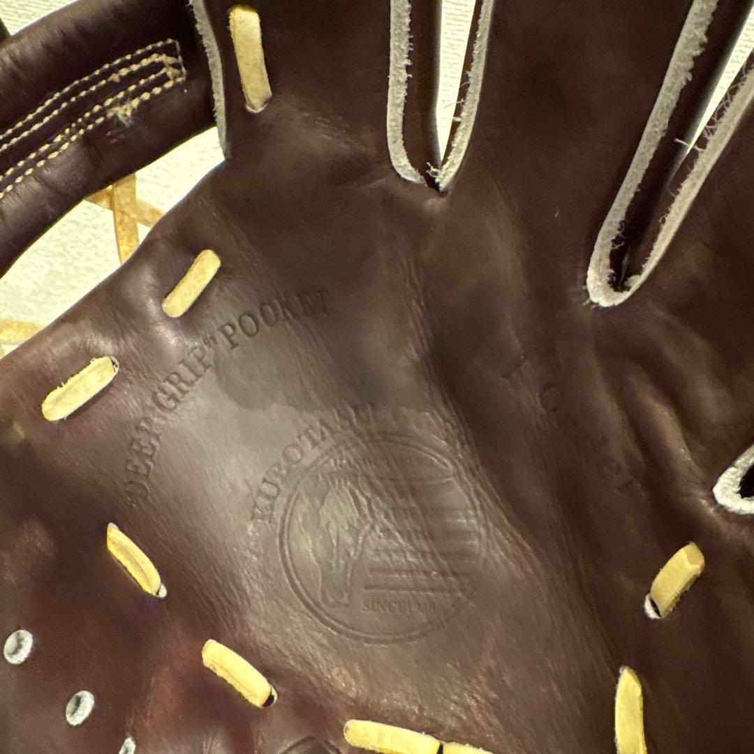 【ほぼ新品】久保田スラッガー 硬式用 オーダーグラブ バーガンディー 湯もみ済