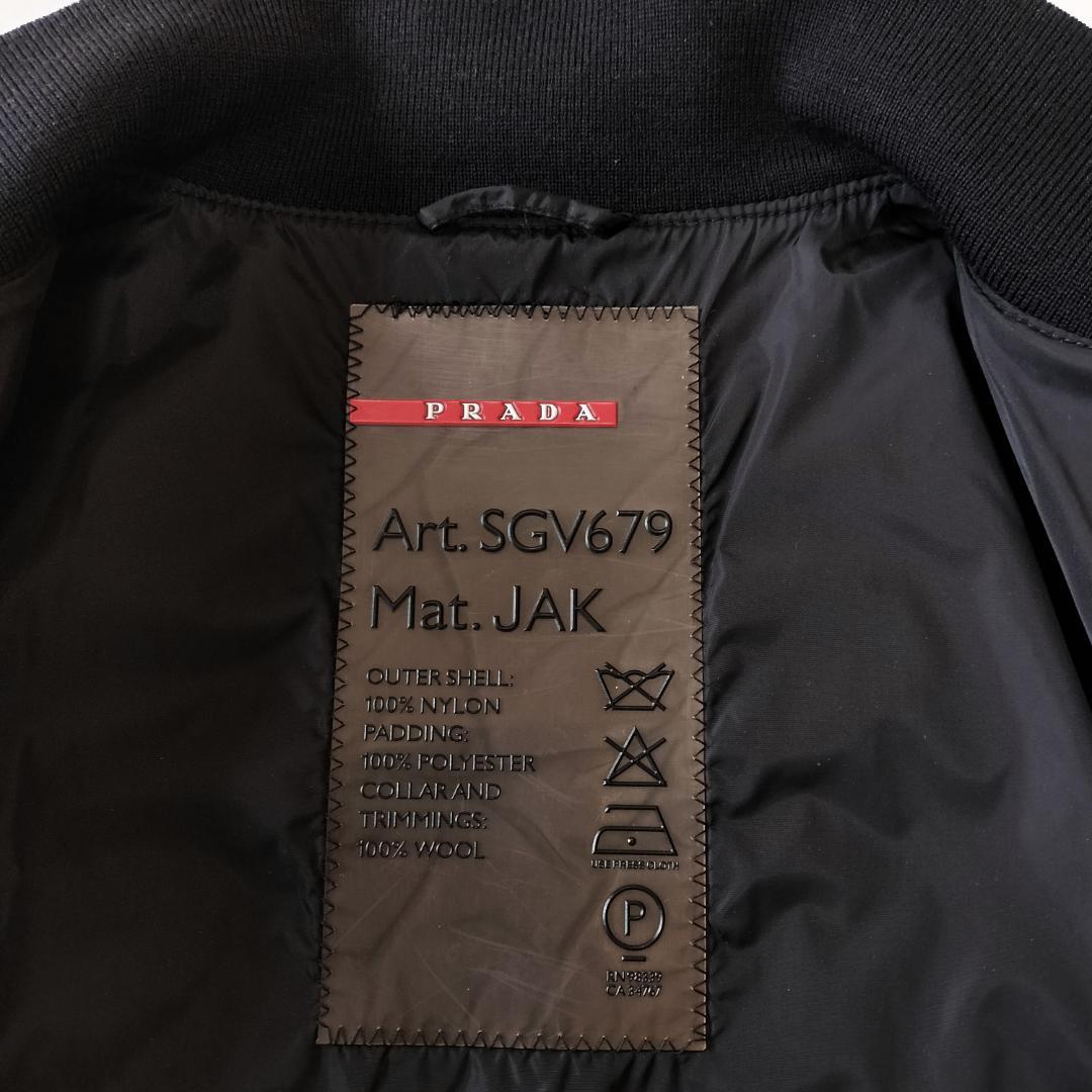 希少 00s プラダ レッドラインナイロンジャケット 46 PRADASPORT
