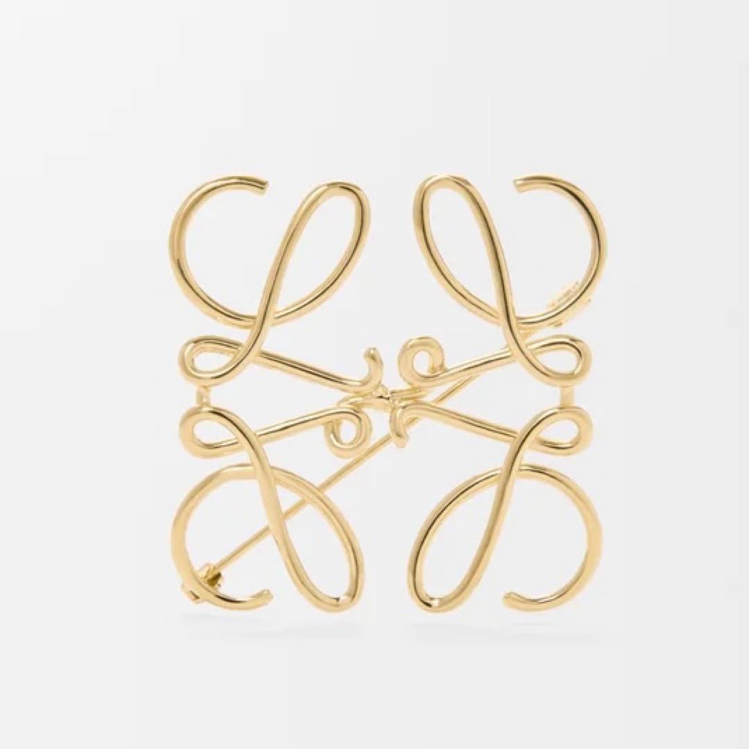 日曜日セール　LOEWE アナグラム　ブローチ　ゴールド