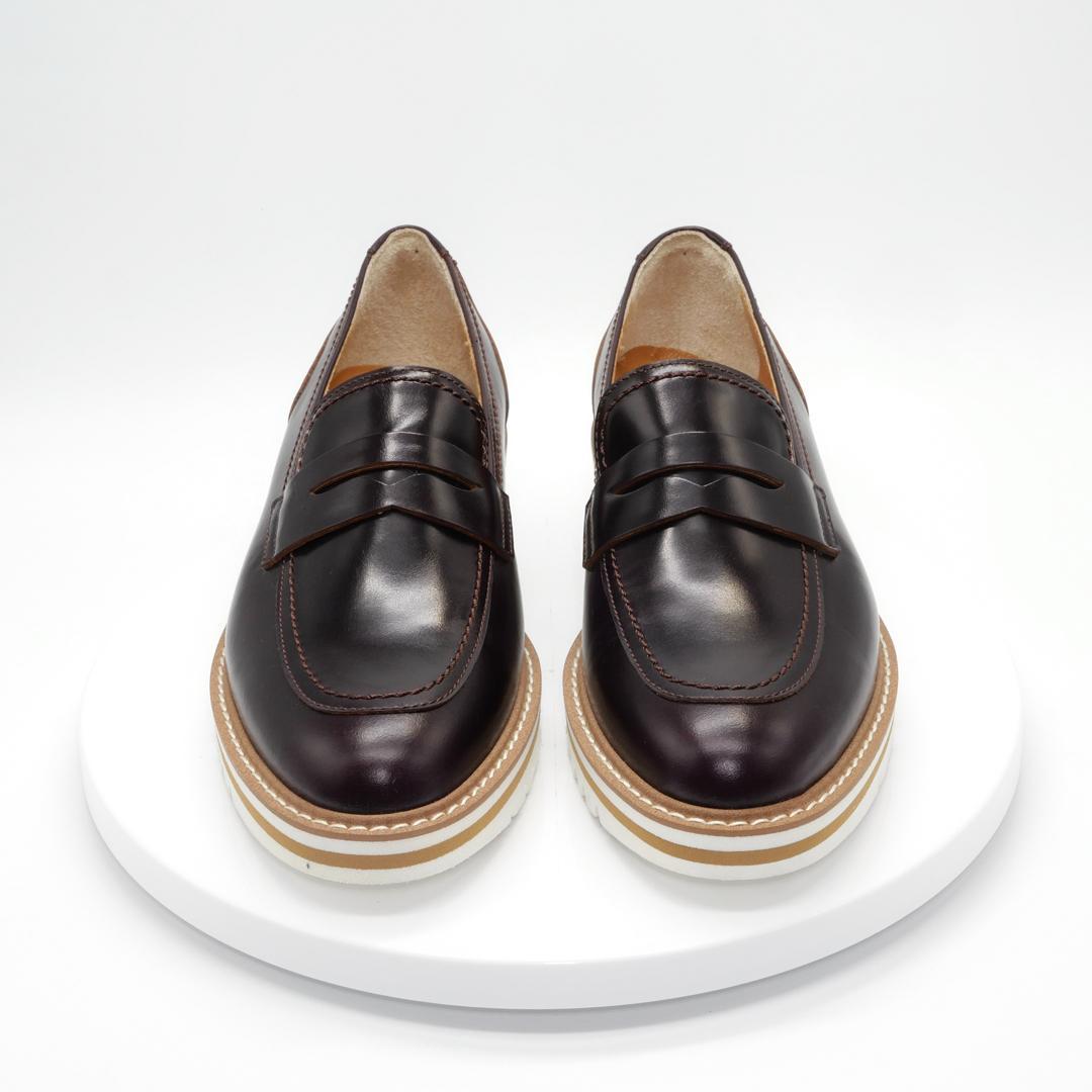 22.5　REGAL　リーガル　シューズ　厚底ローファー　ボルドー