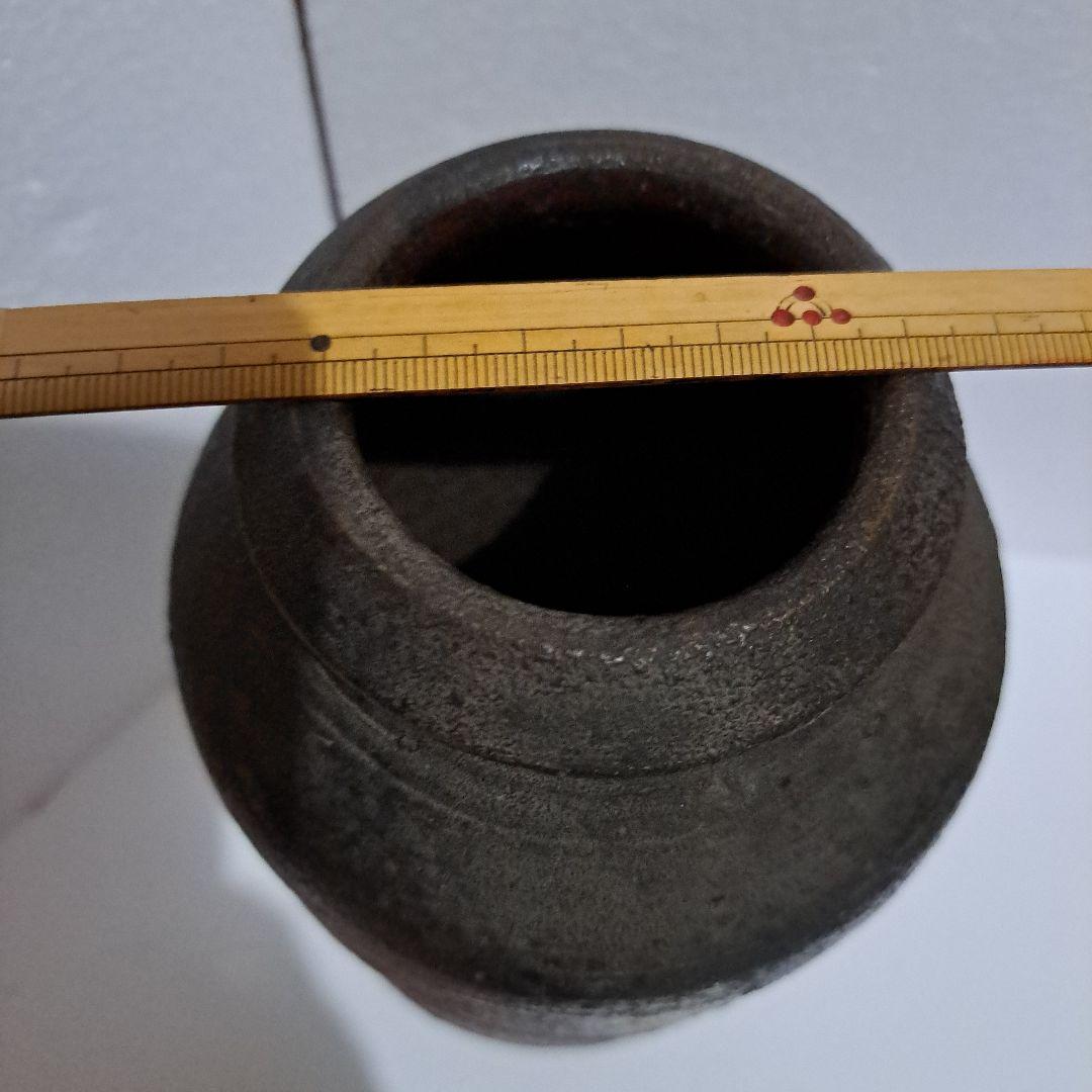 初代　木津宗詮作　古南蛮壺　拝領品　共箱　珍品壺