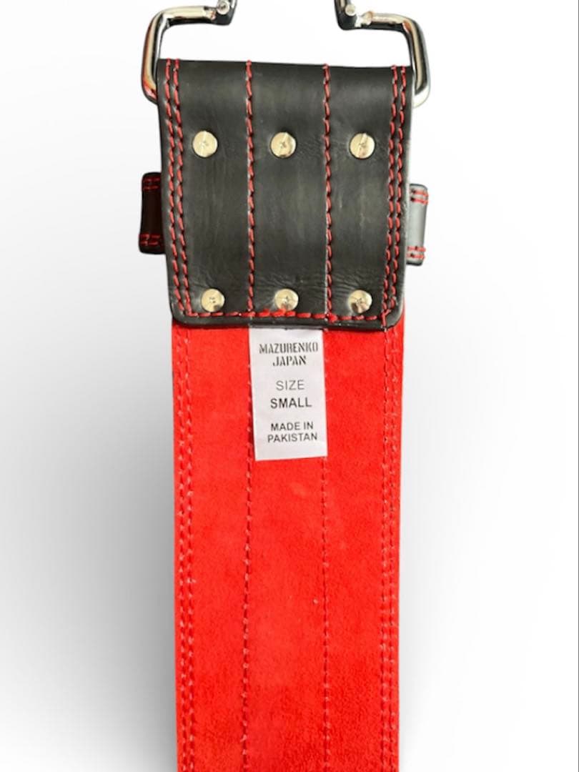 【値下げ】フックバックルベルト13mm極厚ハード仕上げ　Sサイズ