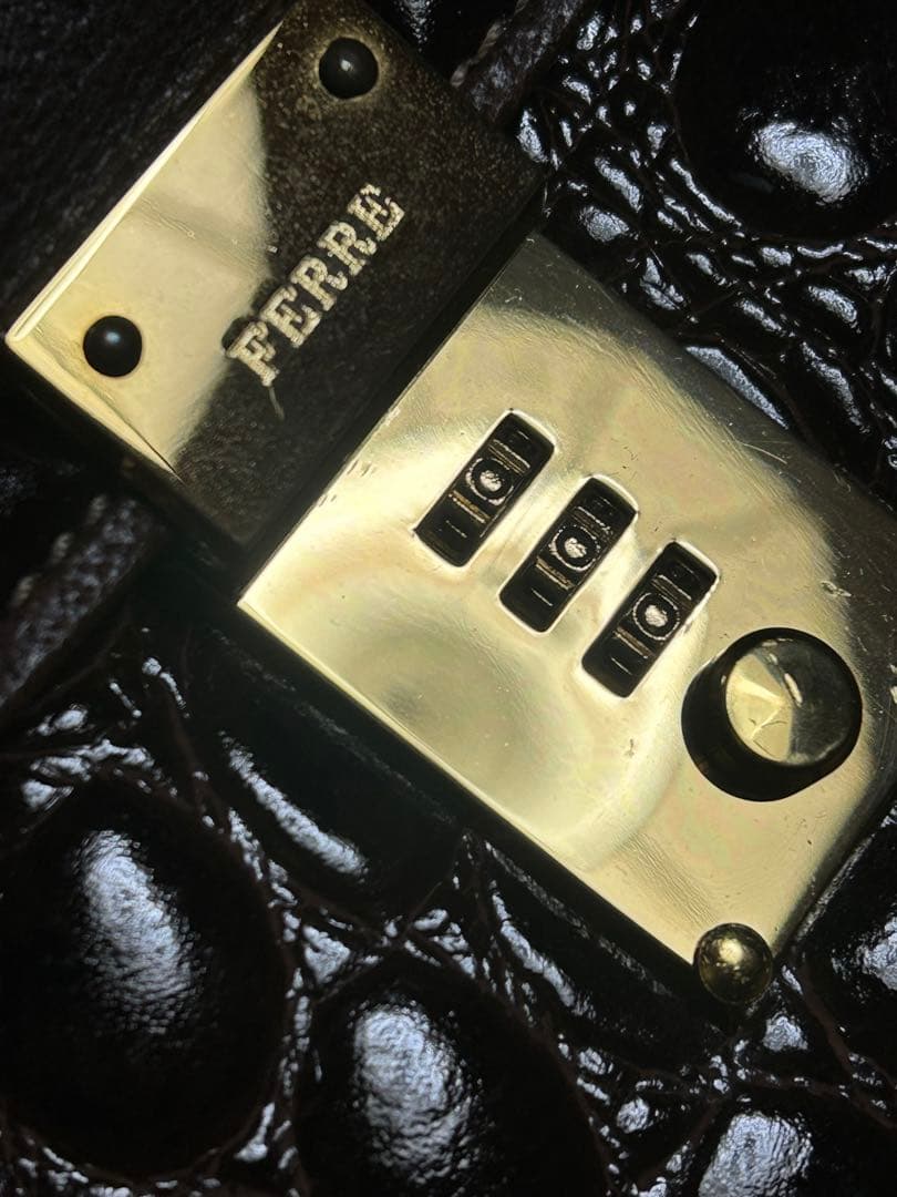 訳アリ！　GIANFRANCO FERRE ブラウン メンズバッグ