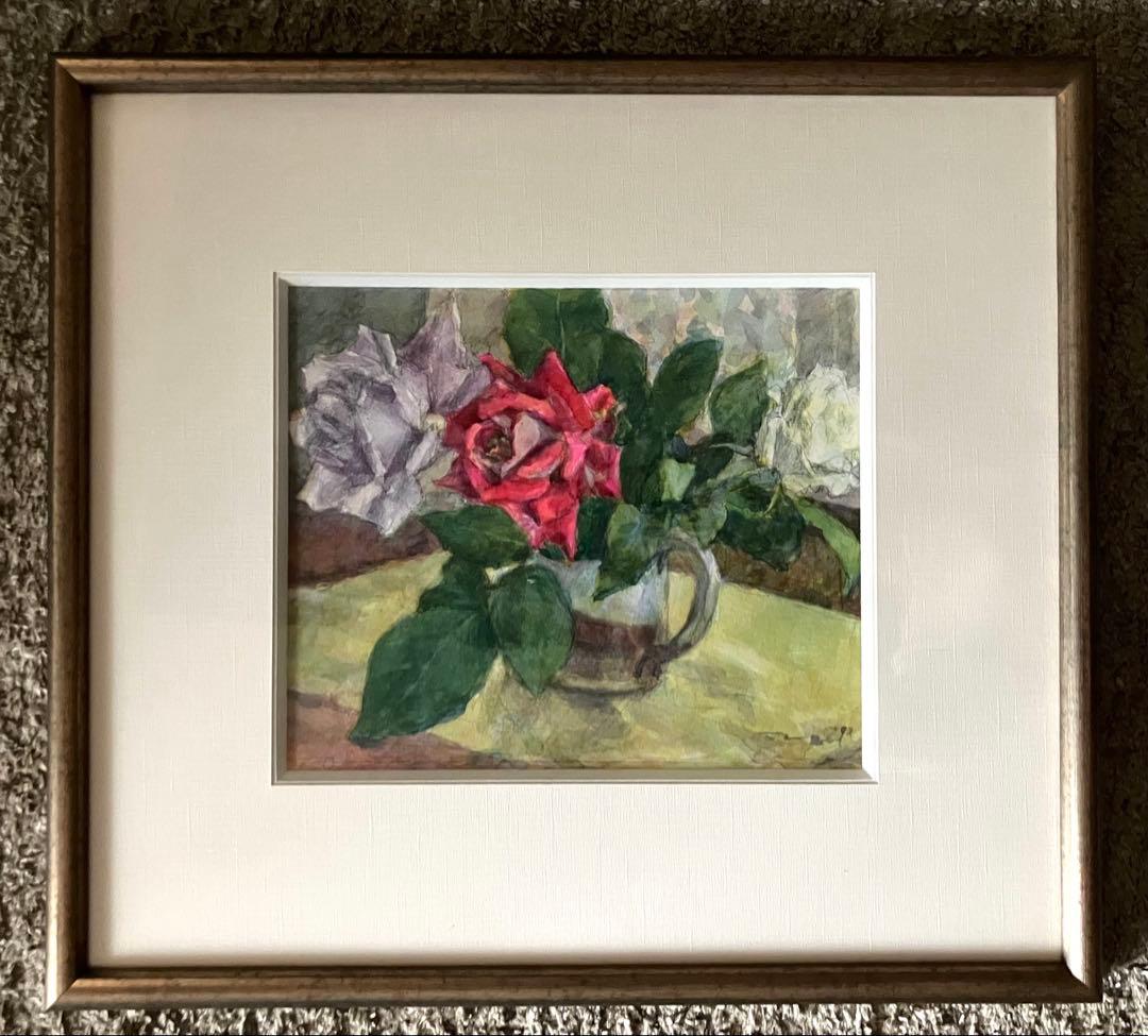 鎮西忠行「ばら」　水彩画 1992年制作