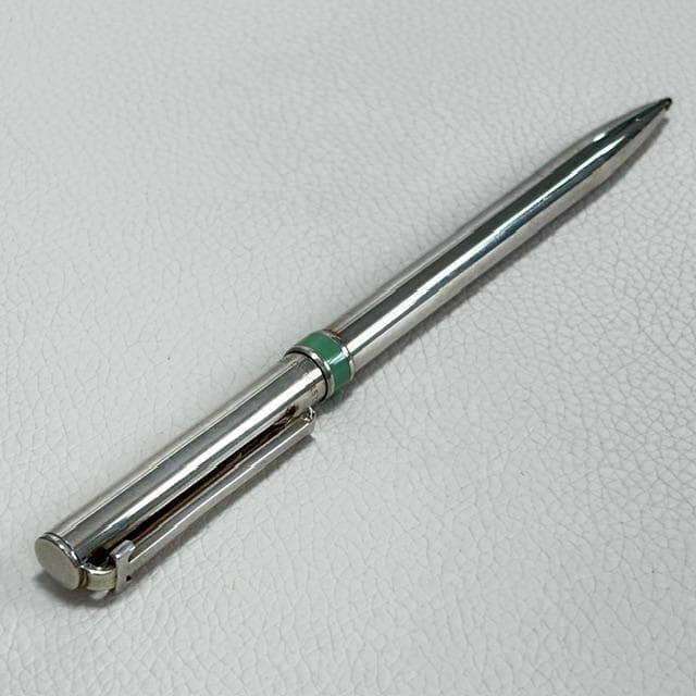 美品★ティファニー シルバー925 純銀製 ボールペン インク無 ブルーの帯！