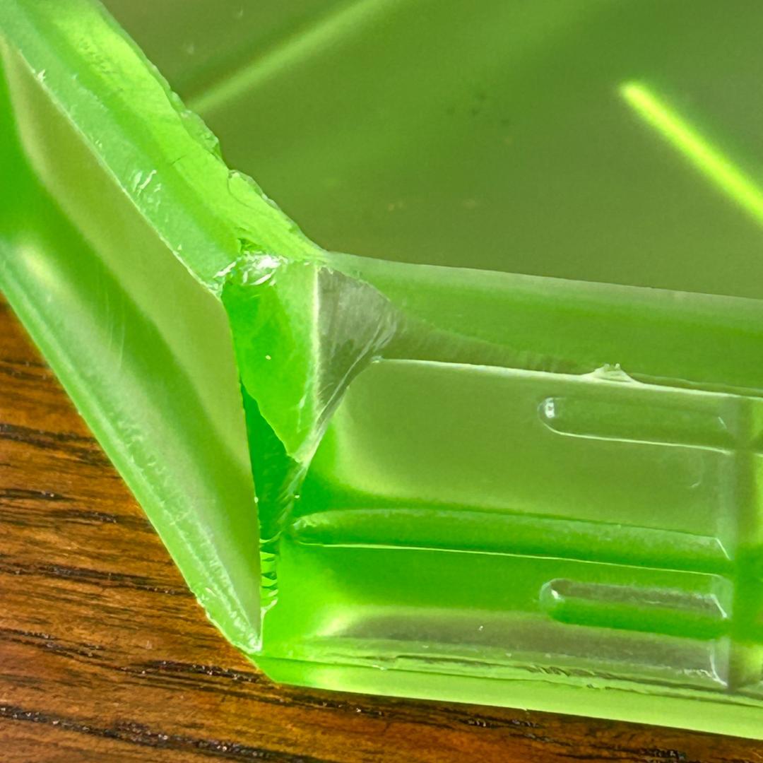 イギリス アンティーク ウランガラス ドレッシングセット 1930年頃 696A