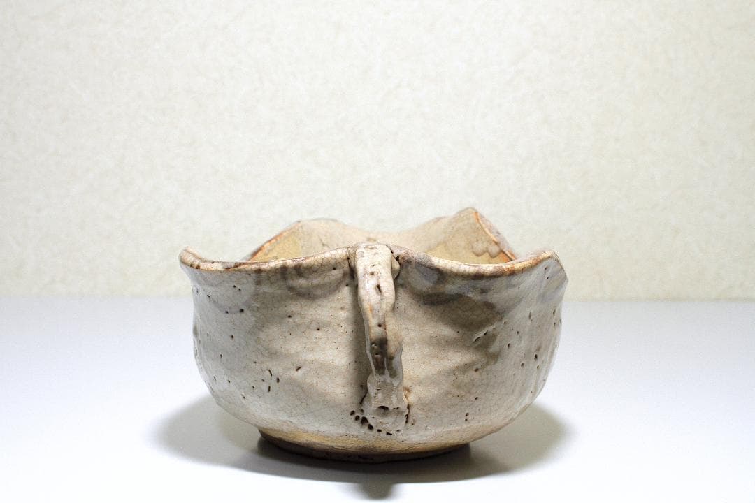 江戸前期-中期 志野織部 菓子鉢 [箱: 嘉永六年新調]