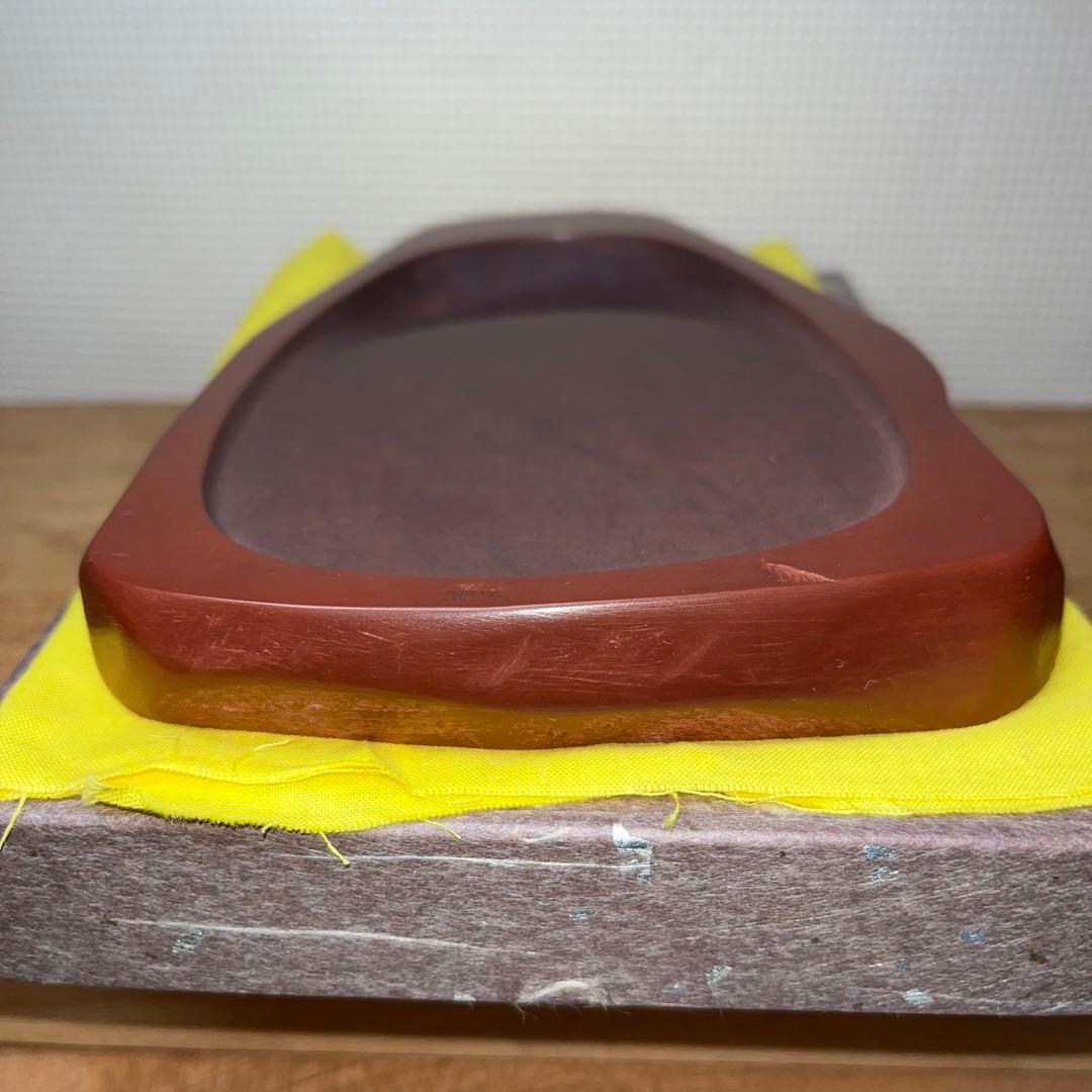 ⭕️岩手県　紫雲石硯　佐藤鐡治　天然硯　新品　石紋綺麗　レアな作品