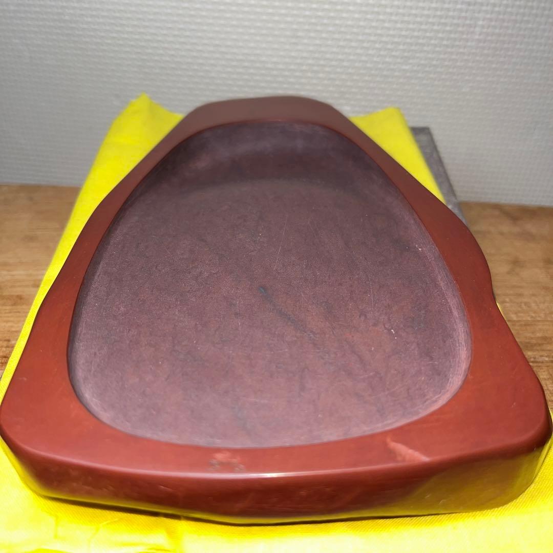 ⭕️岩手県　紫雲石硯　佐藤鐡治　天然硯　新品　石紋綺麗　レアな作品
