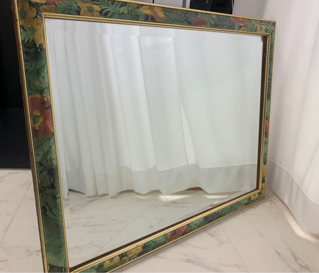 希少アンティークミラー　ハワイアンミラー　アジアンミラー　西海岸　南国リゾート