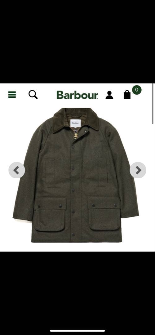 Barbourバブアー ビューフォート マラリウス プレーン サイズ40