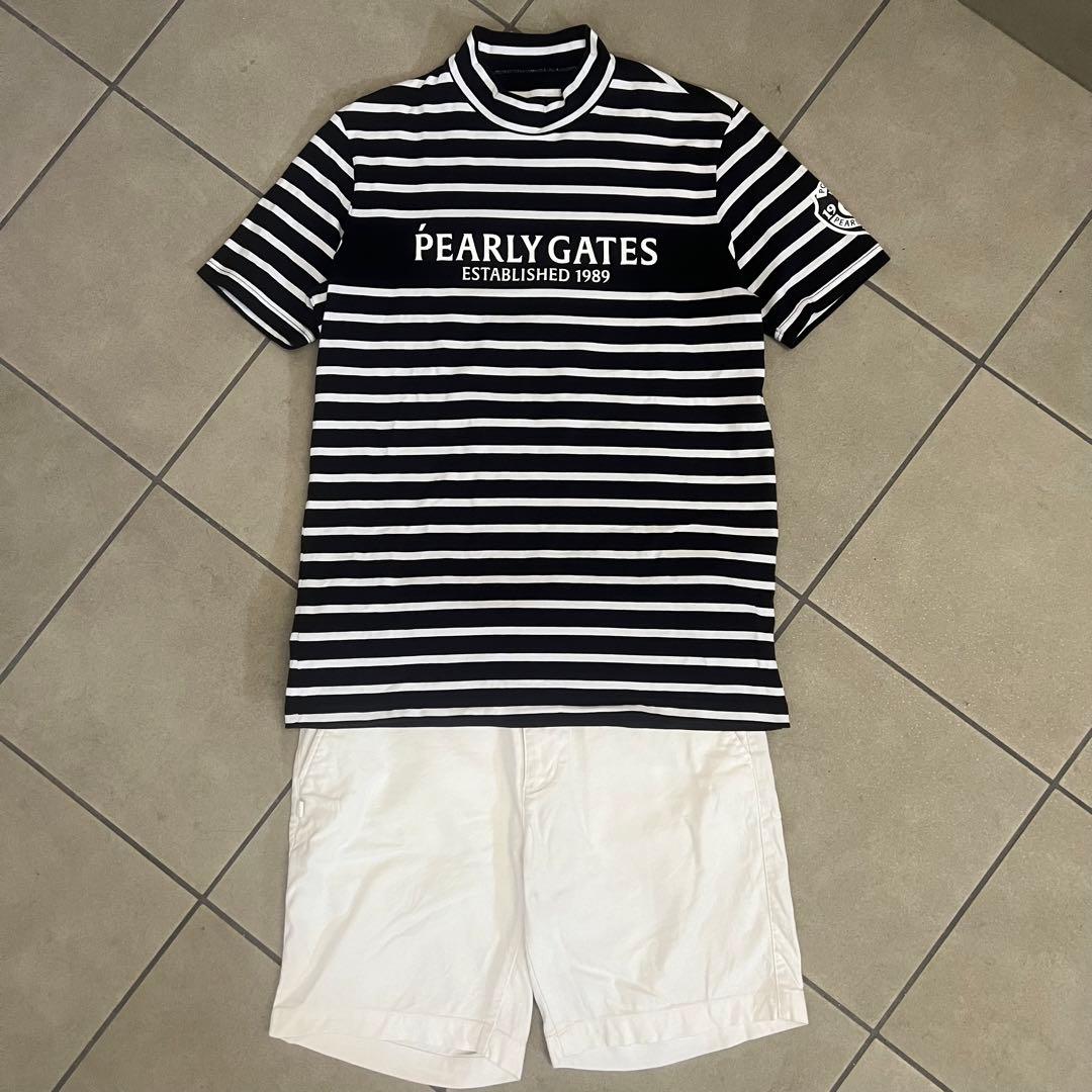 Pearly gates パーリーゲイツ　セットアップ　ボーダー　メンズ　ロゴ