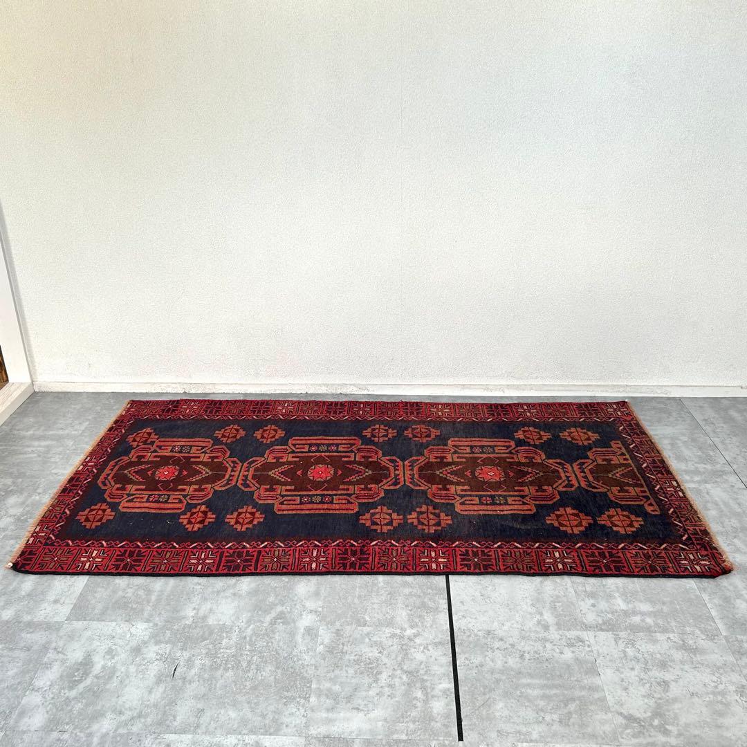 【1980's vintage】 バルーチ族 トライバルラグ