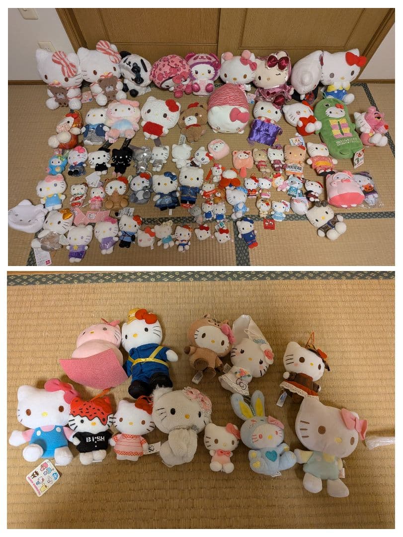 約83個　ハローキティ サンリオ ぬいぐるみ　マスコットご当地プライズアベイル