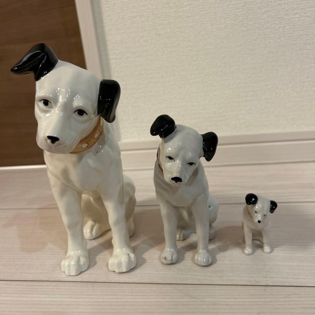 Victor ビクター犬　ニッパー　陶器置物　5匹