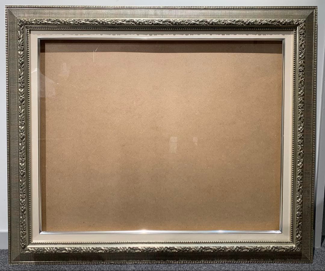 油彩額　F25(フランスサイズ/ 81×65cm) 大額 9387 シルバー