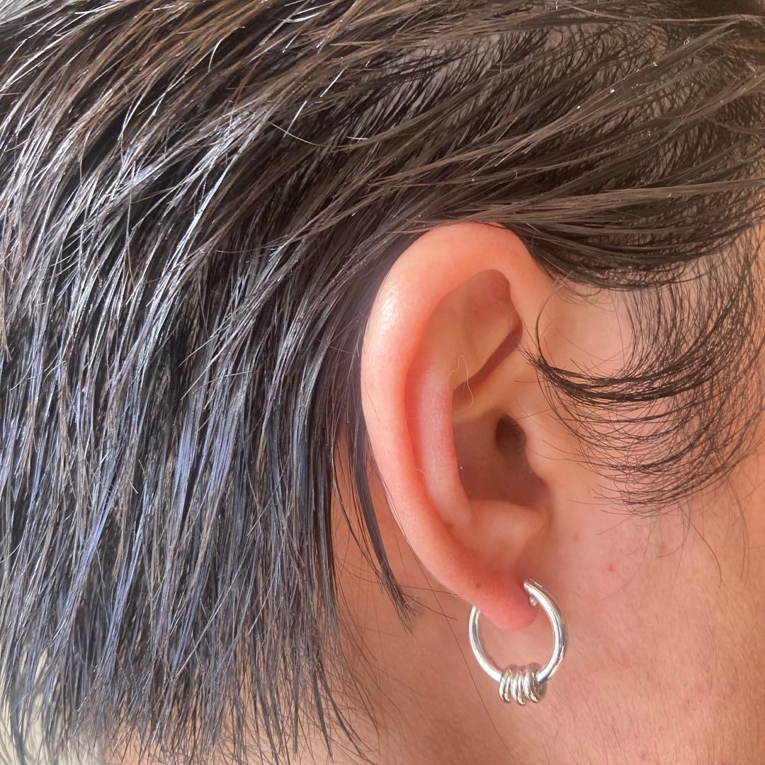 片耳ノーブランド　シルバー925 16mm ヤマト着用　登坂着スピネリ　ピアス