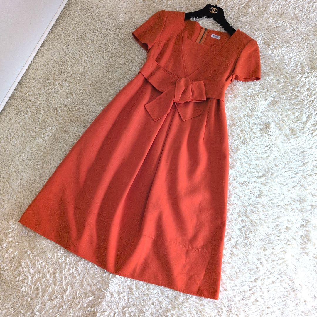 日本製★希少サイズ42 FOXEYBOUTIQUE ワンピース　リボン