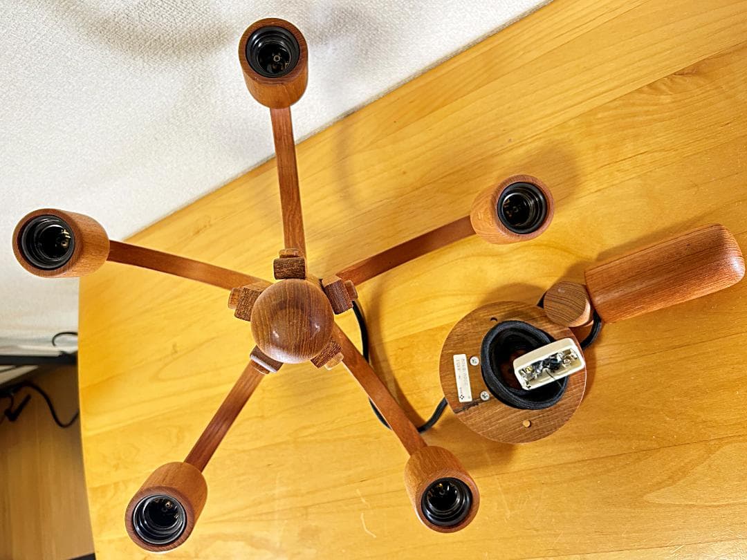 点灯確認済み 昇降式 ドムス 5灯 シャンデリア Domus ランプ ライト