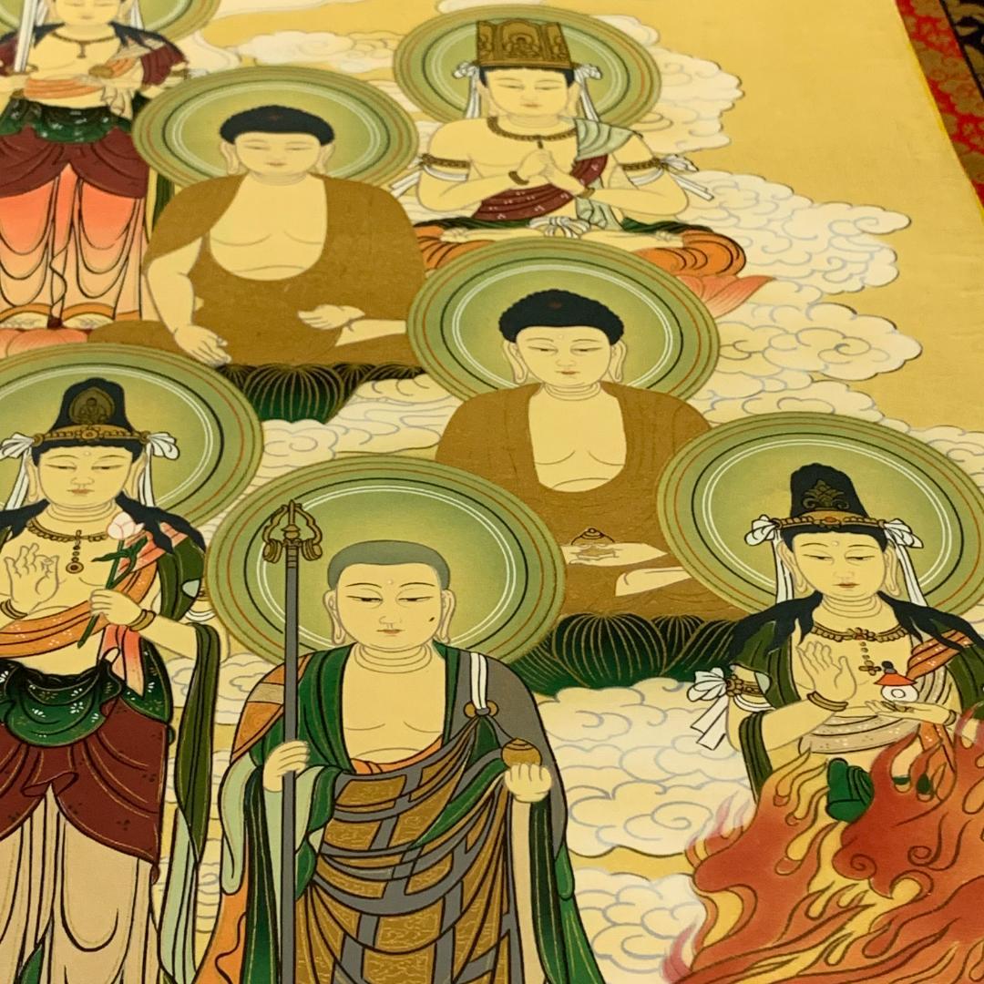 掛軸 淡路島十三仏霊場 御朱印軸 木箱付き 不動明王 釈迦如来 観音菩薩 阿弥陀