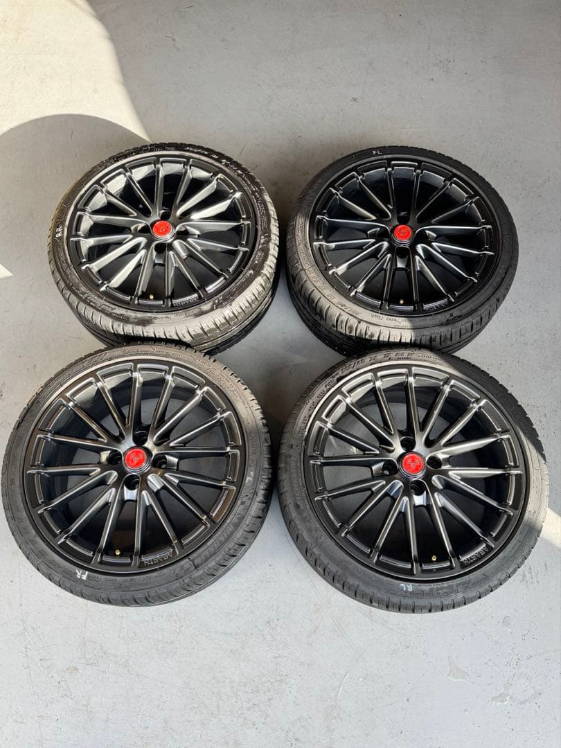 【美品】アバルト695コンペ純正ホイール(タイヤ・センターキャップ付）4本セット