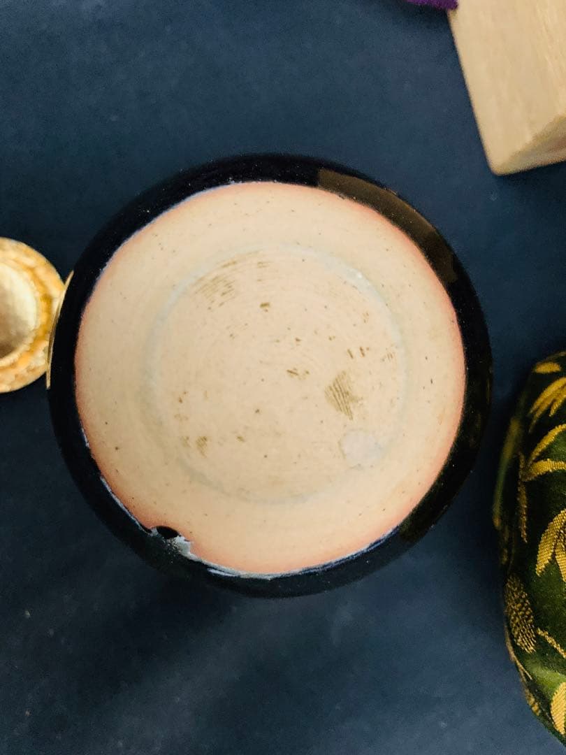 木下丸壺　茶入　共箱付き　茶道具