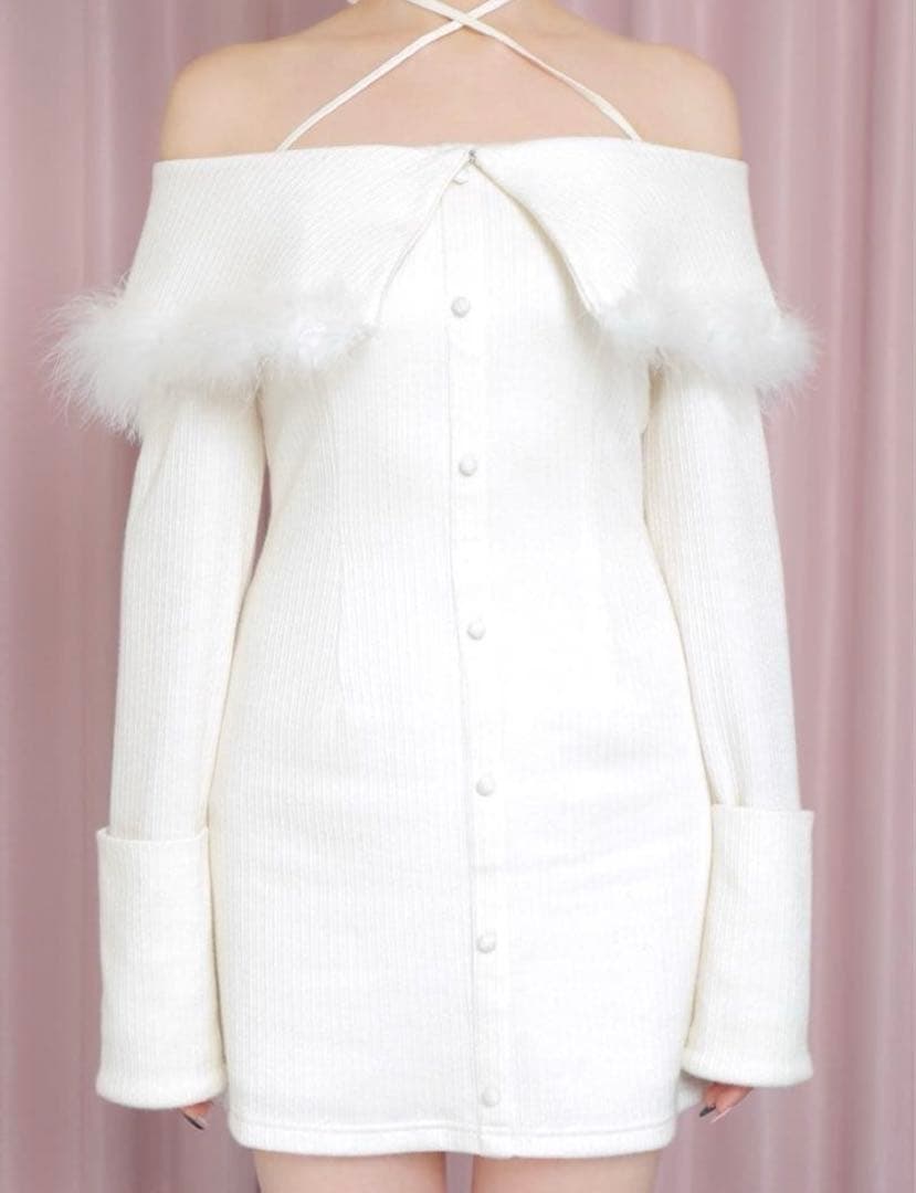 エムミーエメ 2way feather collar mini onepiece
