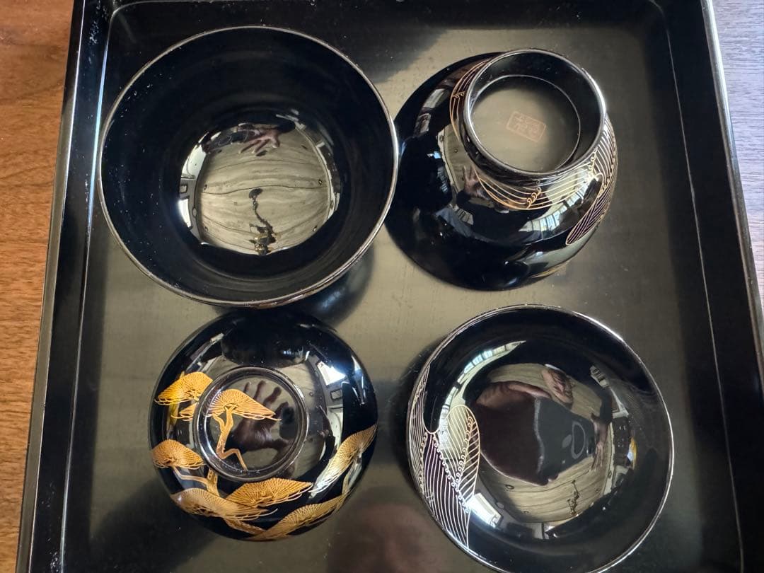 輪島塗（重要無形文化財）金蒔絵　高級汁椀　龍作　ペア