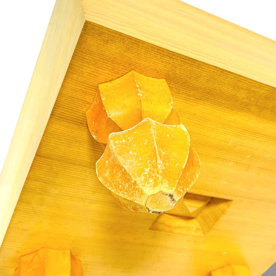 【希少美品】【特大6.7寸】高級囲碁盤 本榧 天地柾目 ヘソ・脚付き