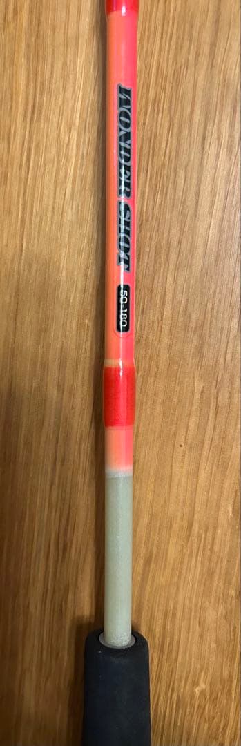 【美品】【ジャンク品】￼釣竿　底もの用￼ 赤いスピニングロッド