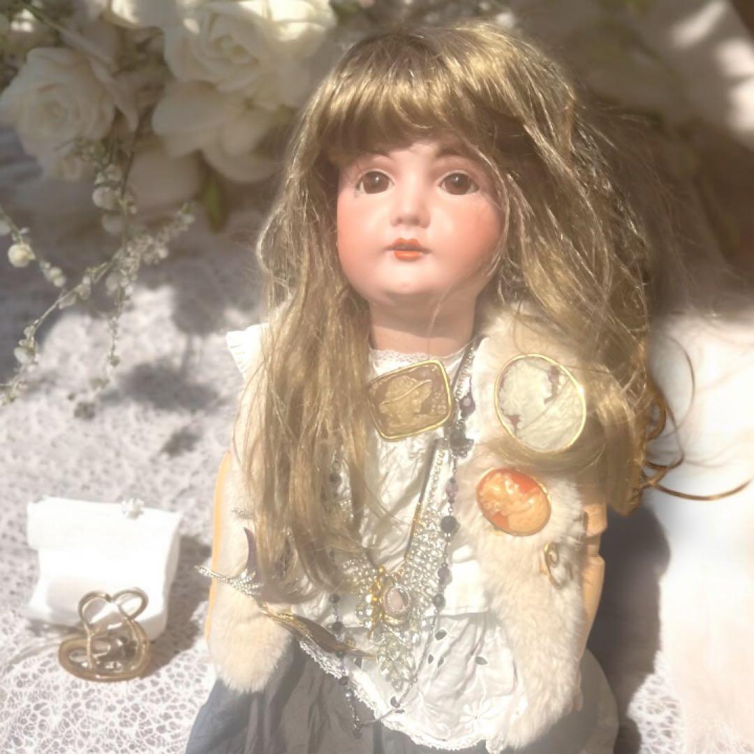 まるこ アンティーク ビスクドール ケストナー 164 シェルカメオ