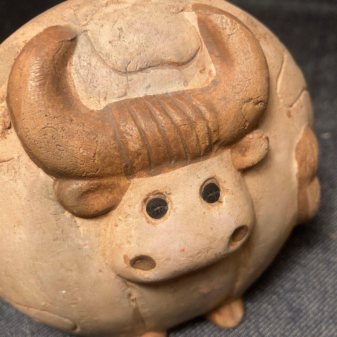 牛　うし　焼物　レア　可愛い　置物