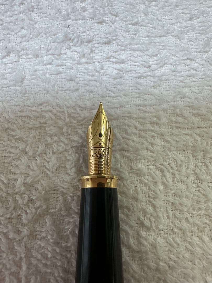 CROSS ヴィンテージ 万年筆　シルバー　ゴールド　専用ケース付き
