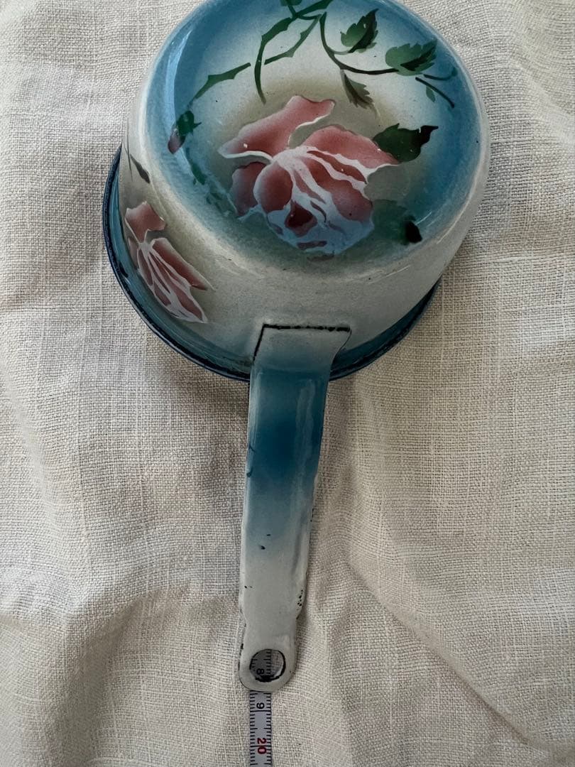 美品♡フランスアンティーク　ホーロー　薔薇　ウェディングセット　コランダー　鍋