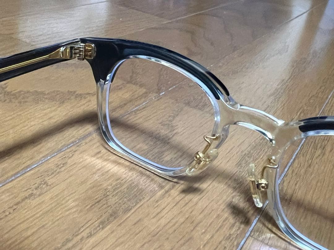 中古品 白山眼鏡 POST TWO-TONE ブルーxクリア