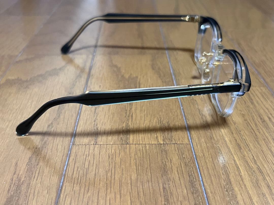 中古品 白山眼鏡 POST TWO-TONE ブルーxクリア