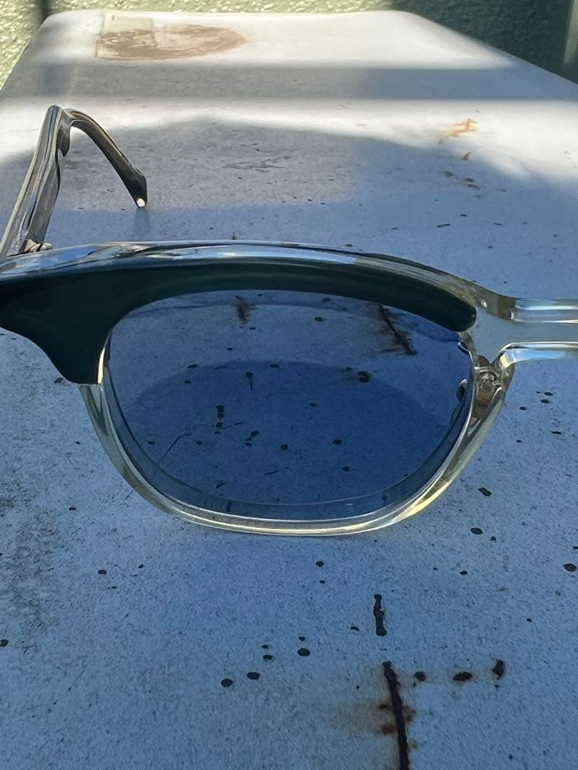 中古品 白山眼鏡 POST TWO-TONE ブルーxクリア