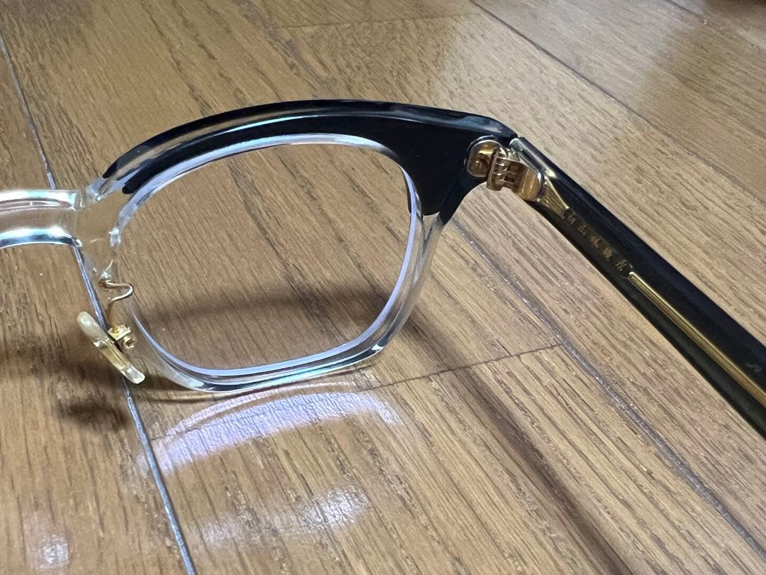 中古品 白山眼鏡 POST TWO-TONE ブルーxクリア