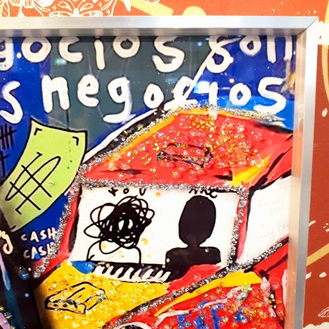 輸入雑貨　天然石　ダヴィンチ作『落書きモナリザ・クリスタルアート』　水晶・宝石絵