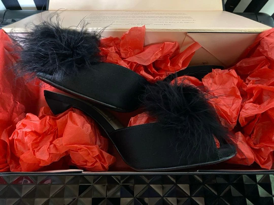 fifi chachnil フィフィ シャシュニル ミュール サテン ブラック