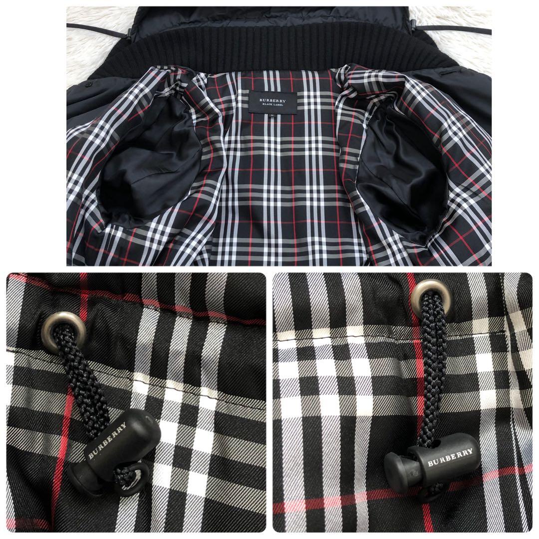 【入手困難】バーバリーブラックレーベル フーデッドコート 切替　ロゴボタン
