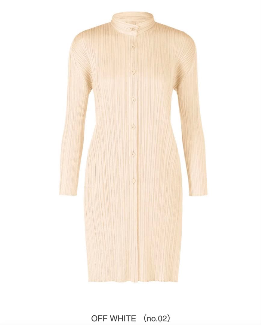 PLEATS PLEASE ロングシャツ2025年9月　オフホワイト　サイズ3