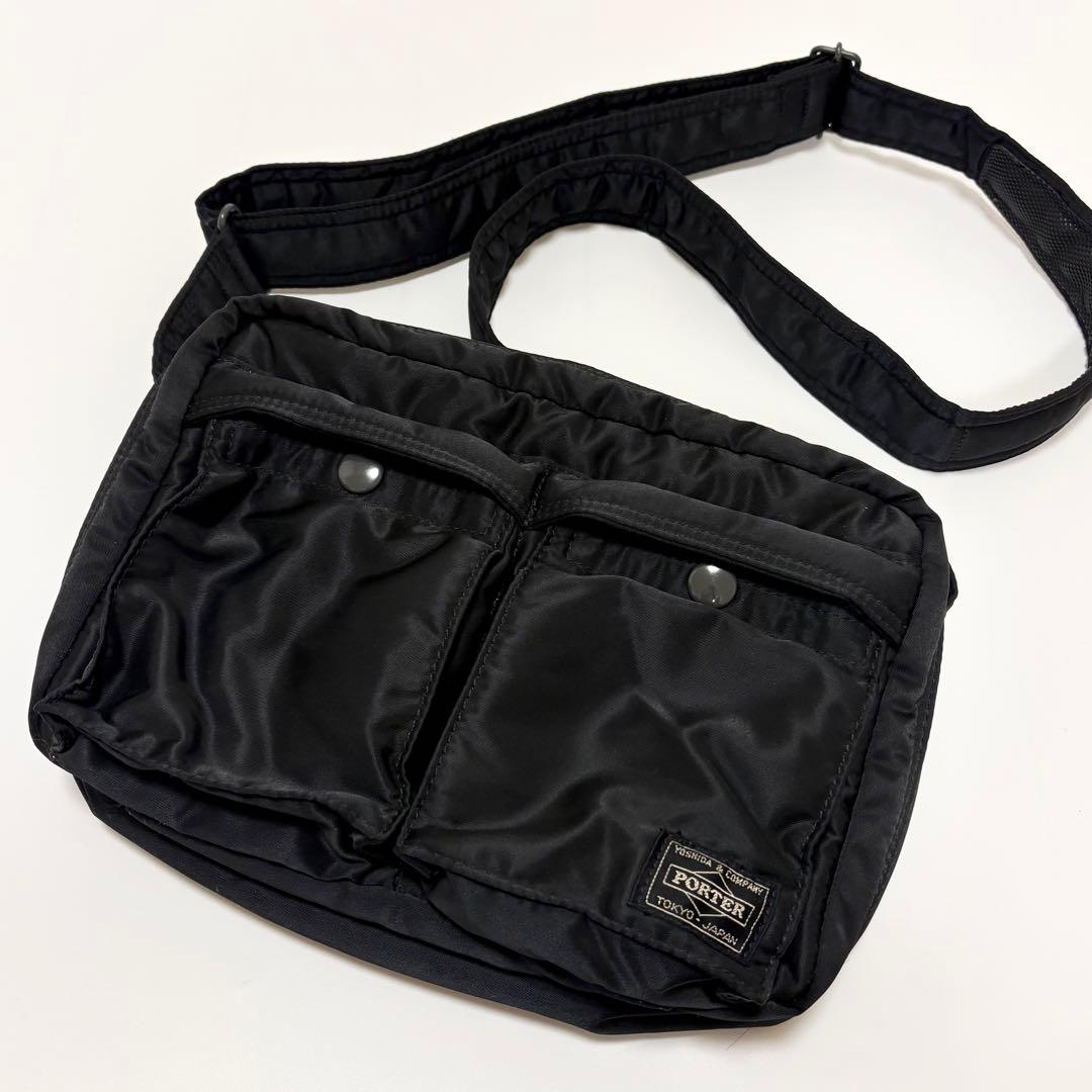美品　ポーター　タンカー　ショルダーバッグ　S YKK 黒