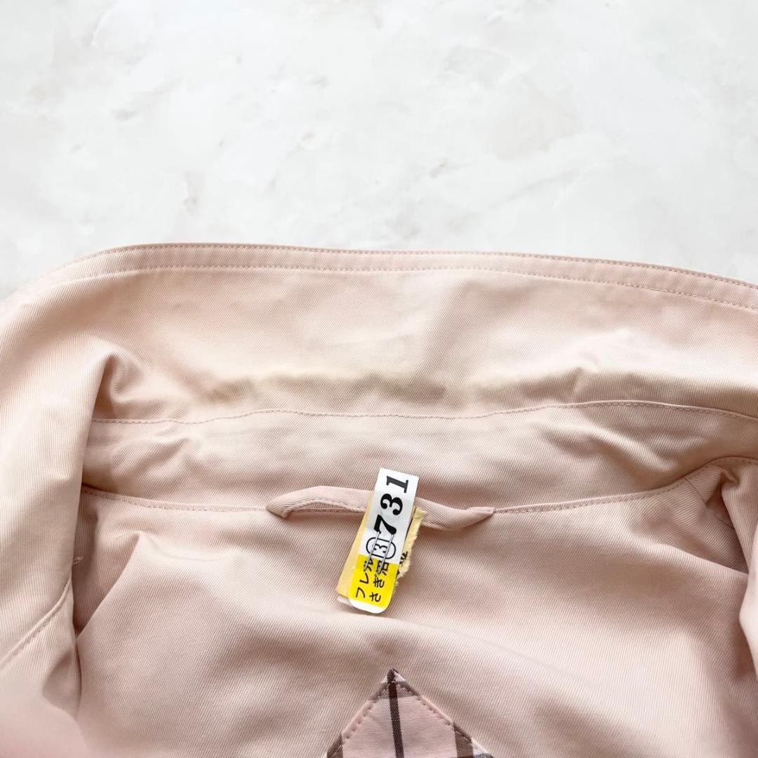 SSR希少 バーバリーズ　ブルゾン　ライトアウター　ピンク　ノバチェック　L