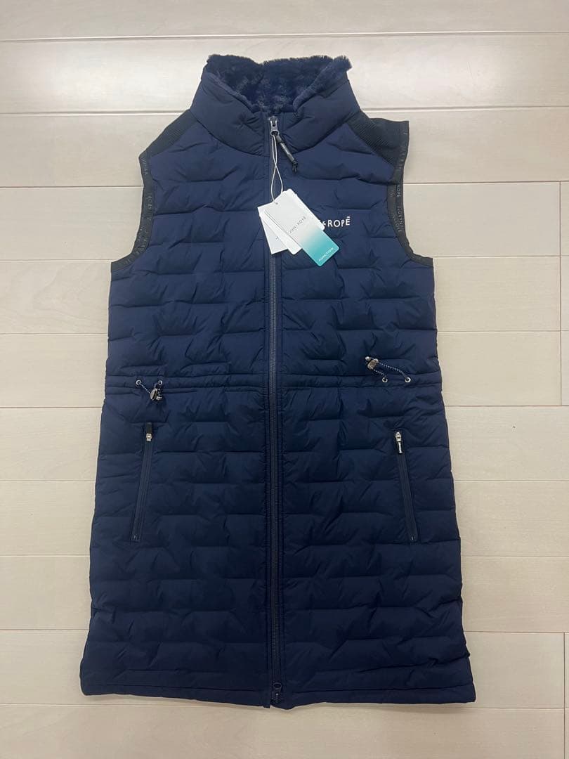 新品✨JUN&ROPE'ダウンワンピース レディース Sサイズ　ネイビー