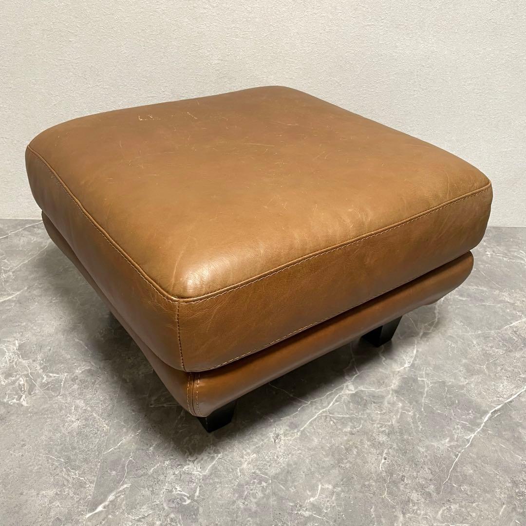 アクタス five by five 本革オットマン　スツール