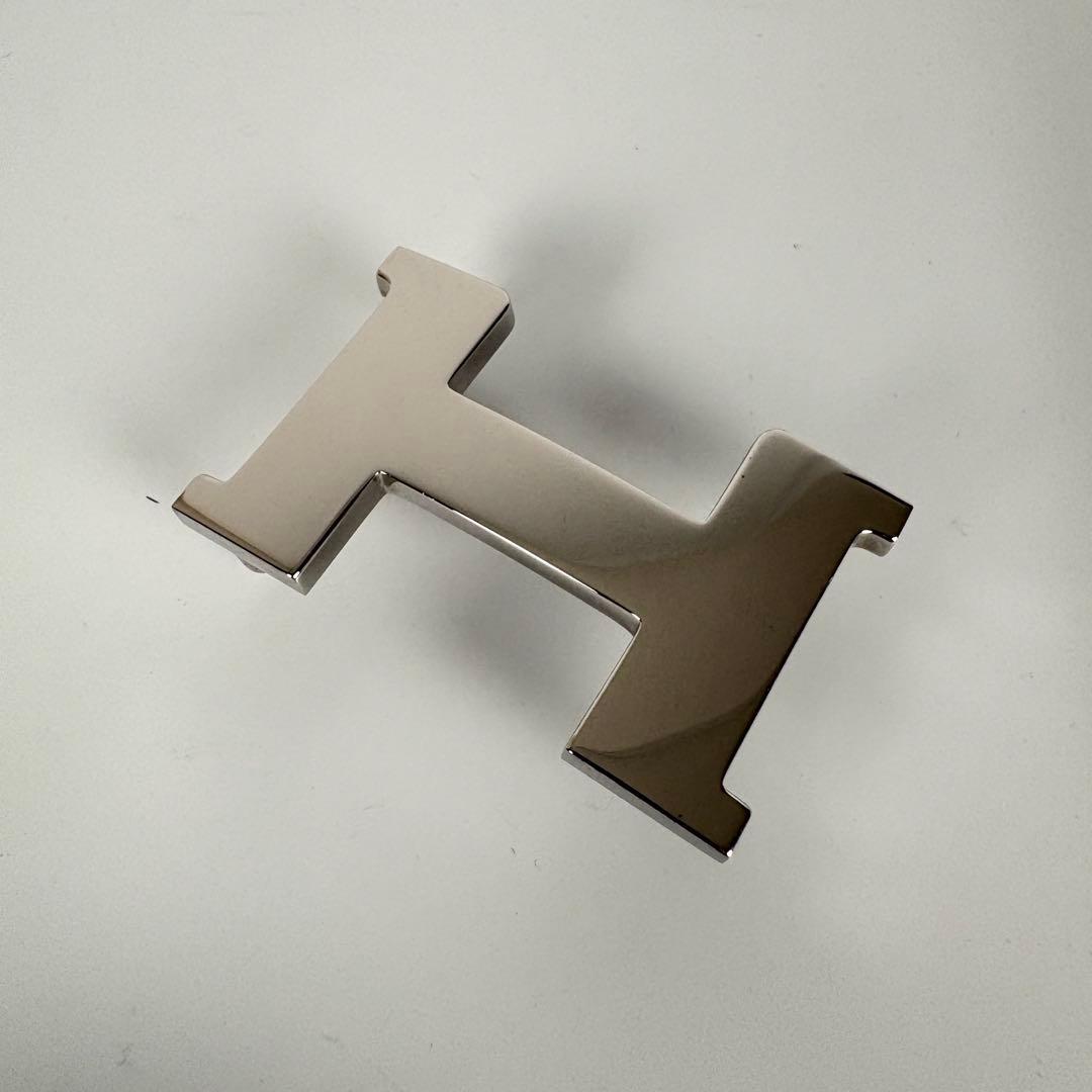 エルメス　コンスタンス　ベルト　Hバックル　レザー　リバーシブル　黒　エンジ