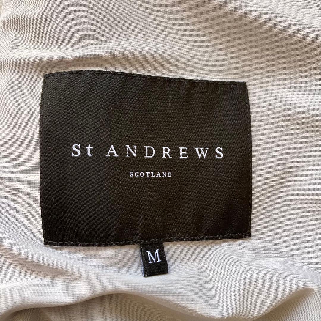 セントアンドリュース ゴルフウェア ニットブルゾン M ロゴ刺繍 ジップアップ