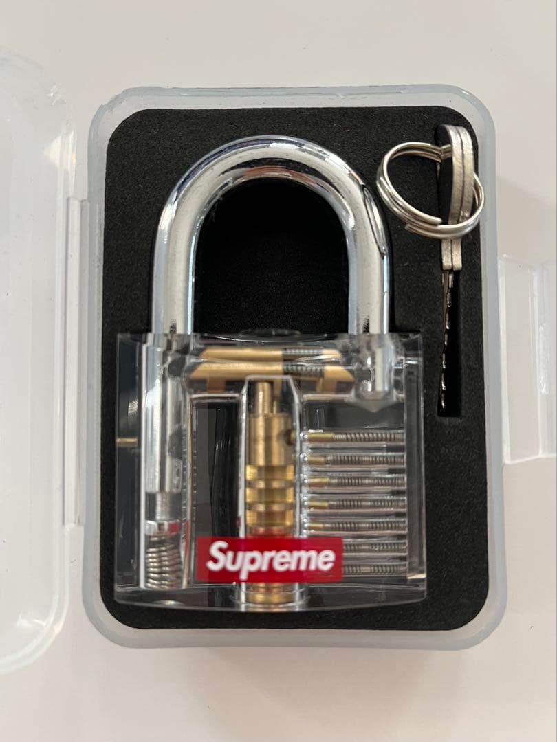 新品未使用　シュプリーム Transparent Lock 南京錠 CLEAR
